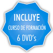 El software incluye 6 completos DVD's con vídeos de formación.